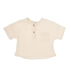 Off White Henley Top