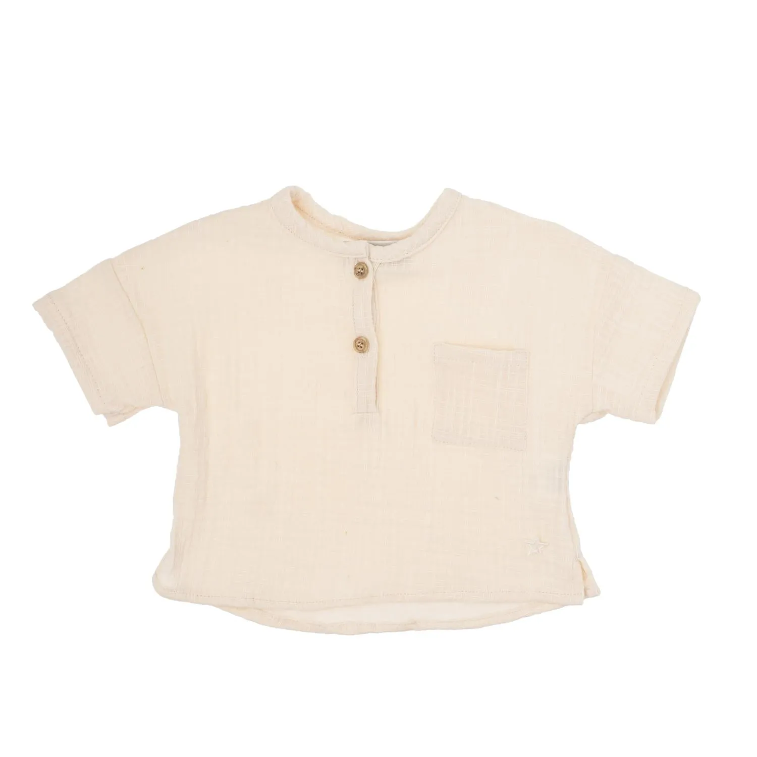 Off White Henley Top