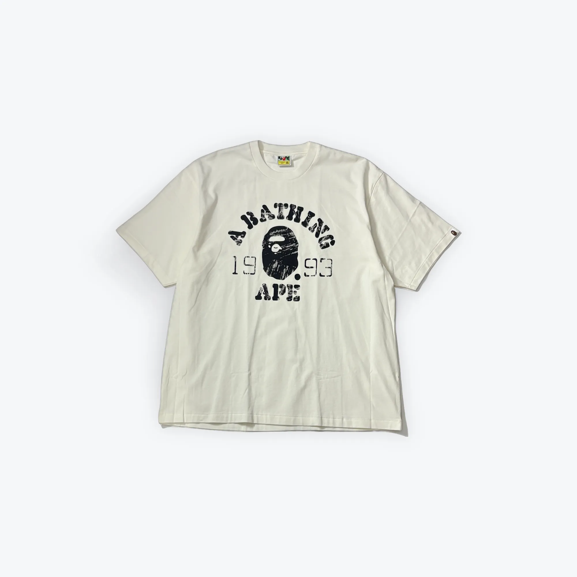 Off White Screen Print College T-Shirt Relaxed Fit