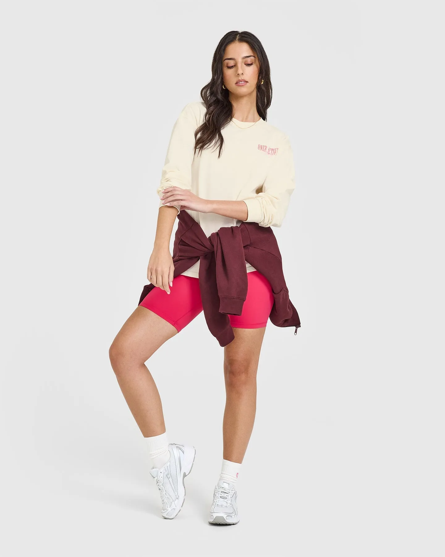 Oner Graphic Washed Long Sleeve Top | Off White