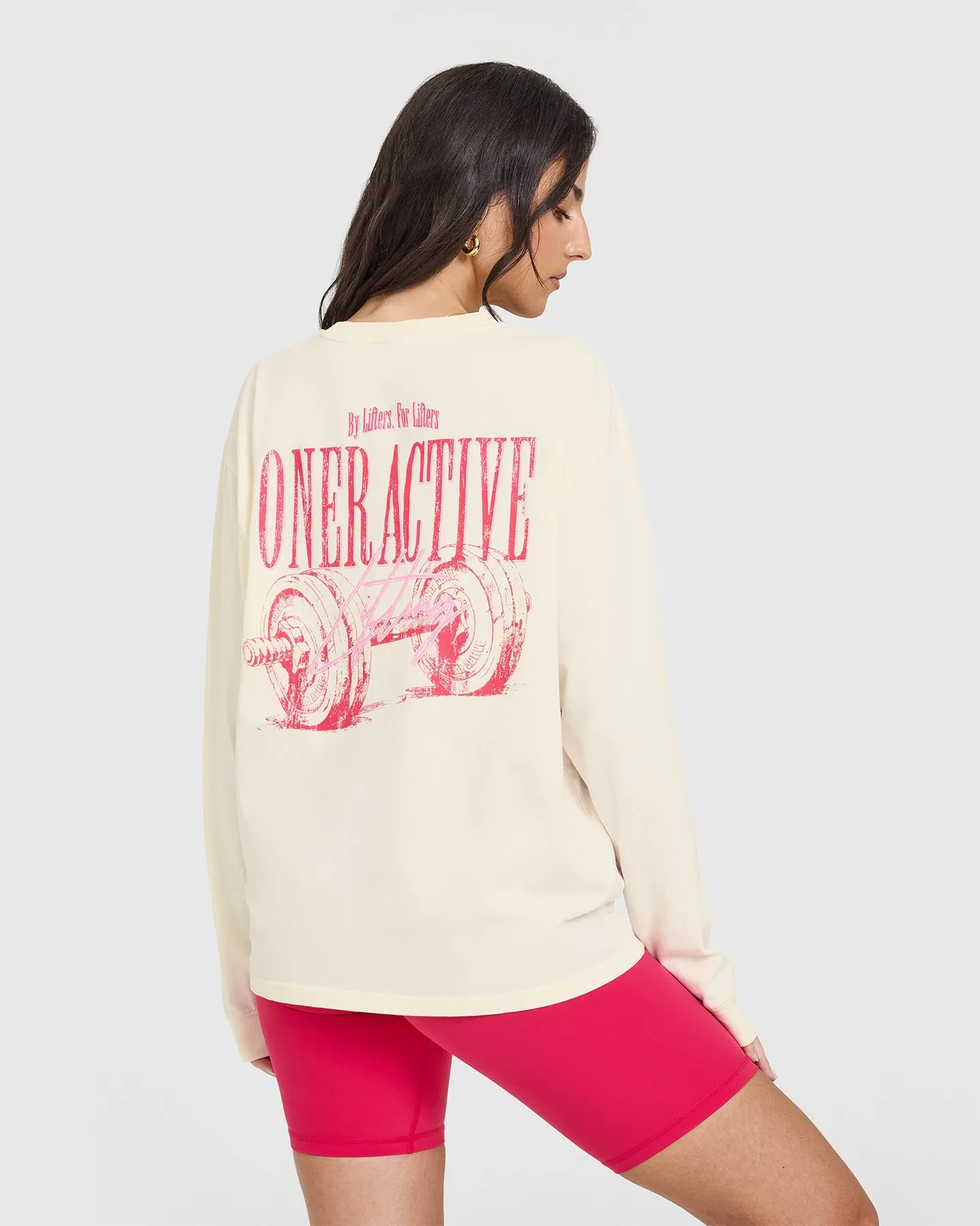 Oner Graphic Washed Long Sleeve Top | Off White