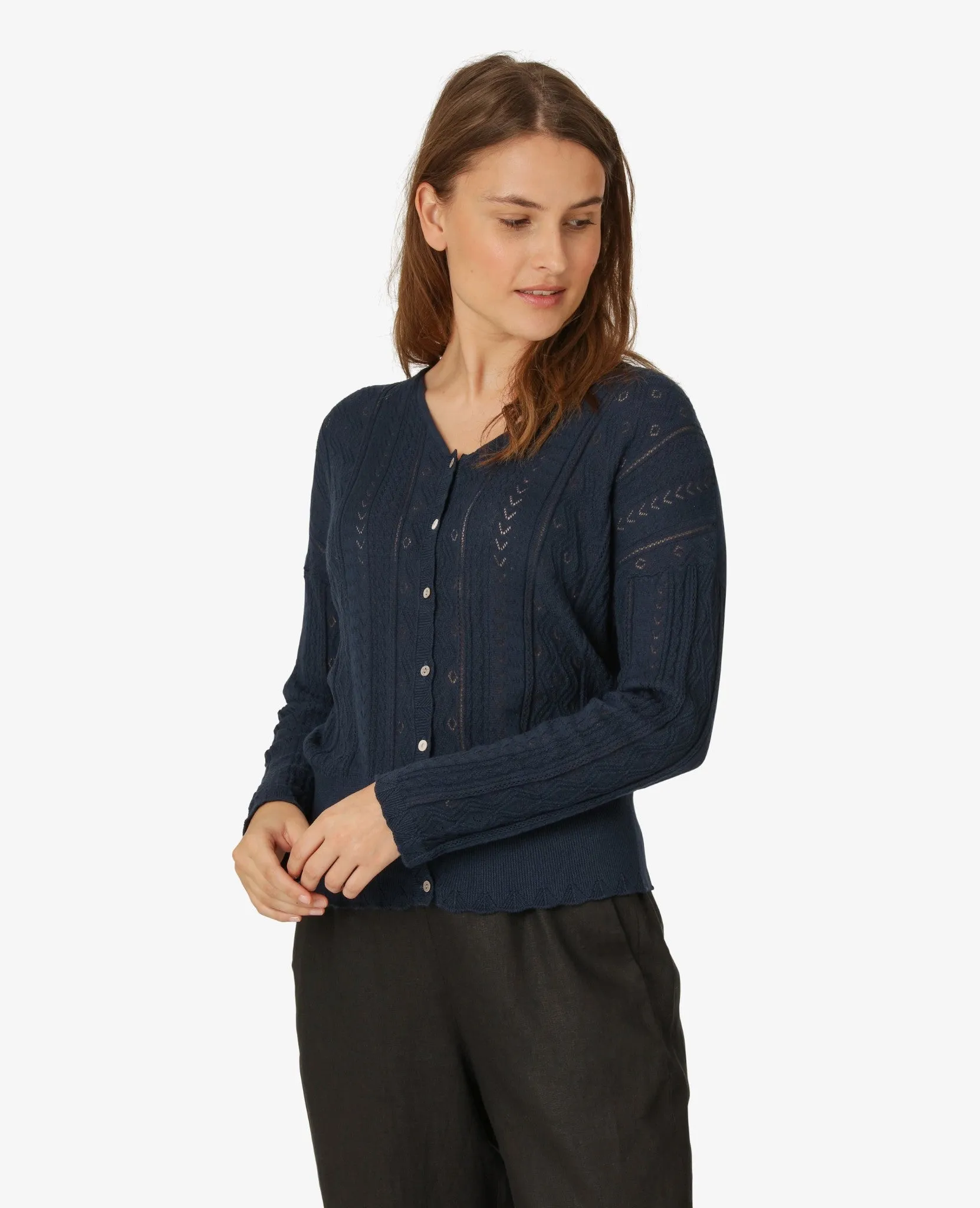 ORGANIC COTTON KNIT CARDIGAN