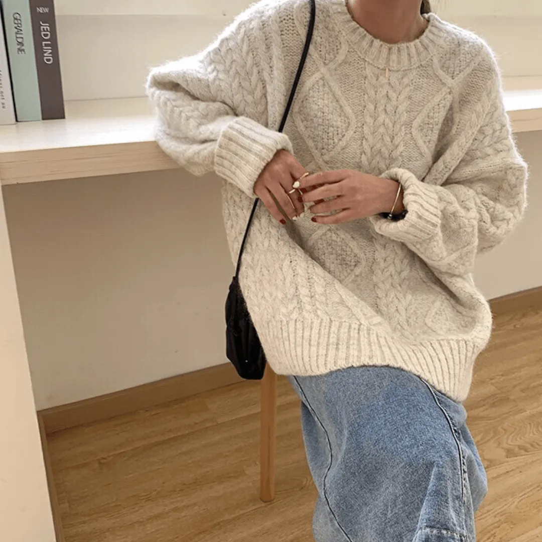 Oversized Cable Knit Sweater