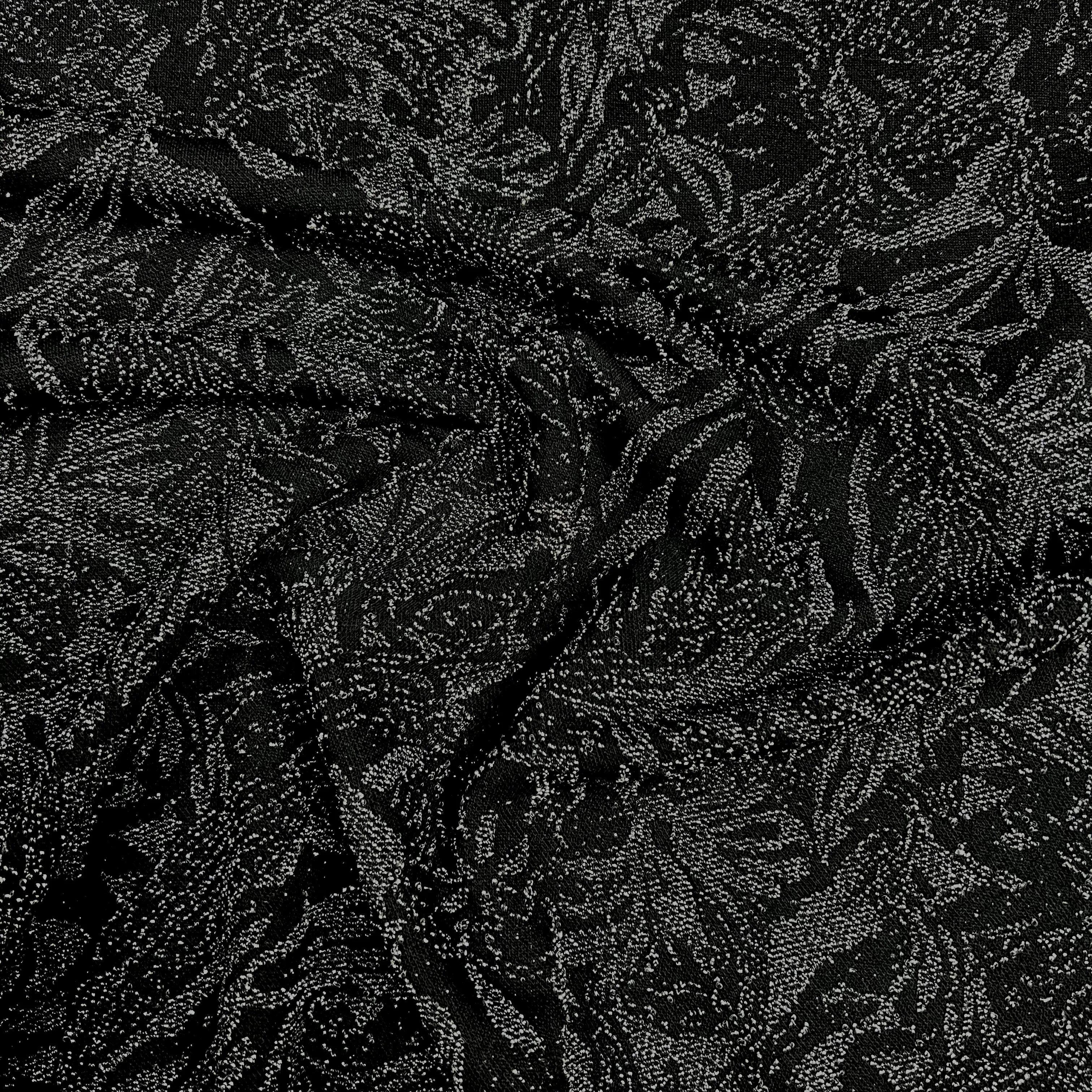 Party Flowers | Metallic Lurex Glitter Ponte Roma