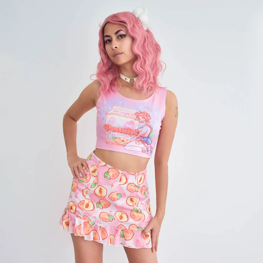 Peachy Keen! Chiffon Mini Skirt 🍑