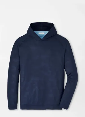Peter Millar Mens Classic Fit Pine Performance Camo Hoodie - NAVY