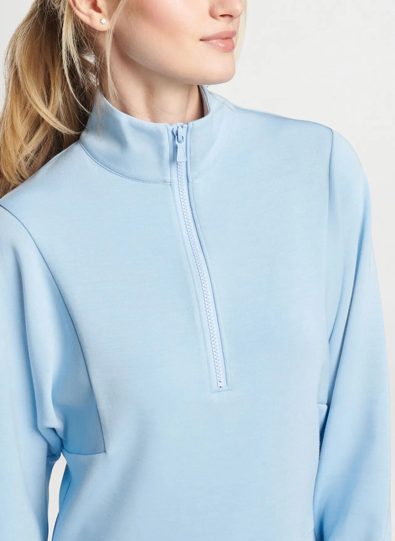 Peter Millar Womens Flora Knit Half Zip Pullover - COTTAGE BLUE