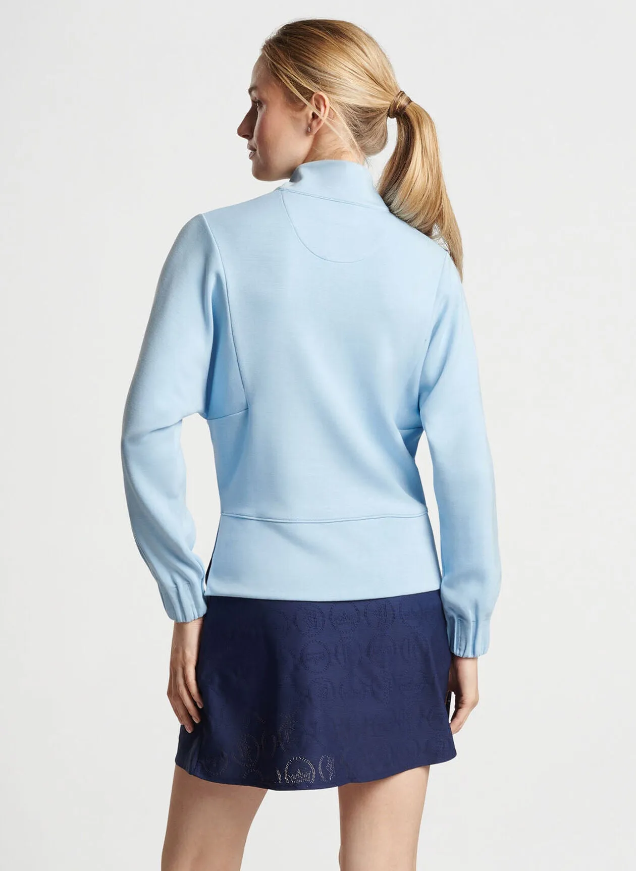 Peter Millar Womens Flora Knit Half Zip Pullover - COTTAGE BLUE