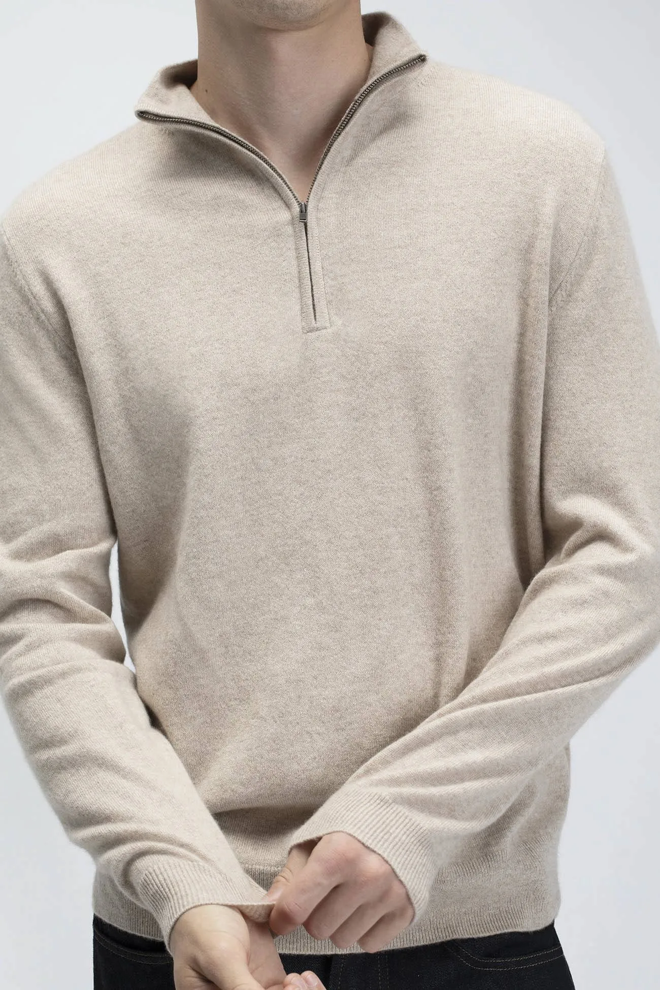PHILLIP QUARTER-ZIP CASHMERE SWEATER