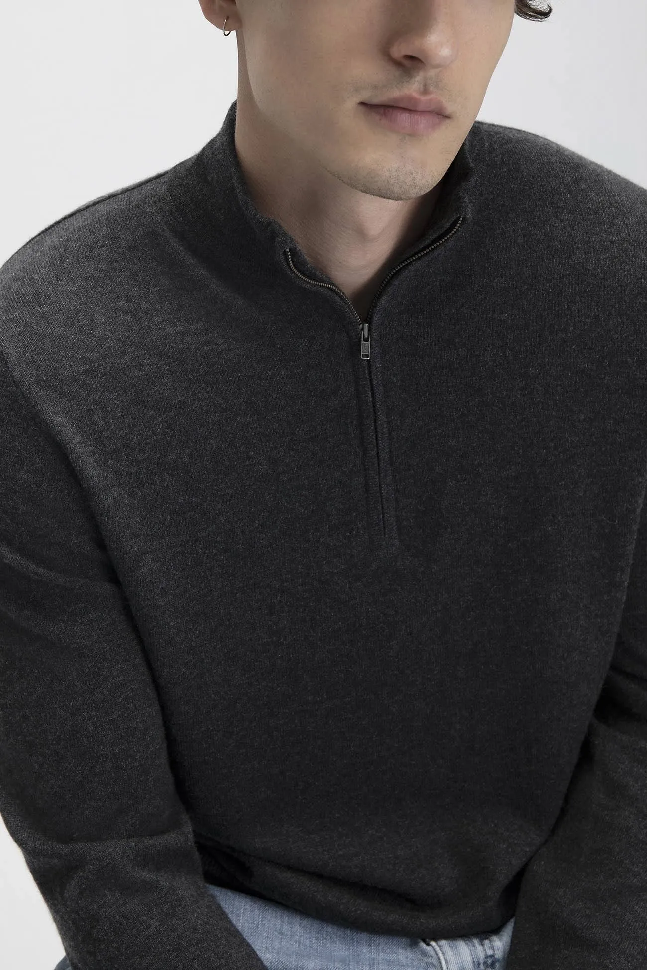 PHILLIP QUARTER-ZIP CASHMERE SWEATER