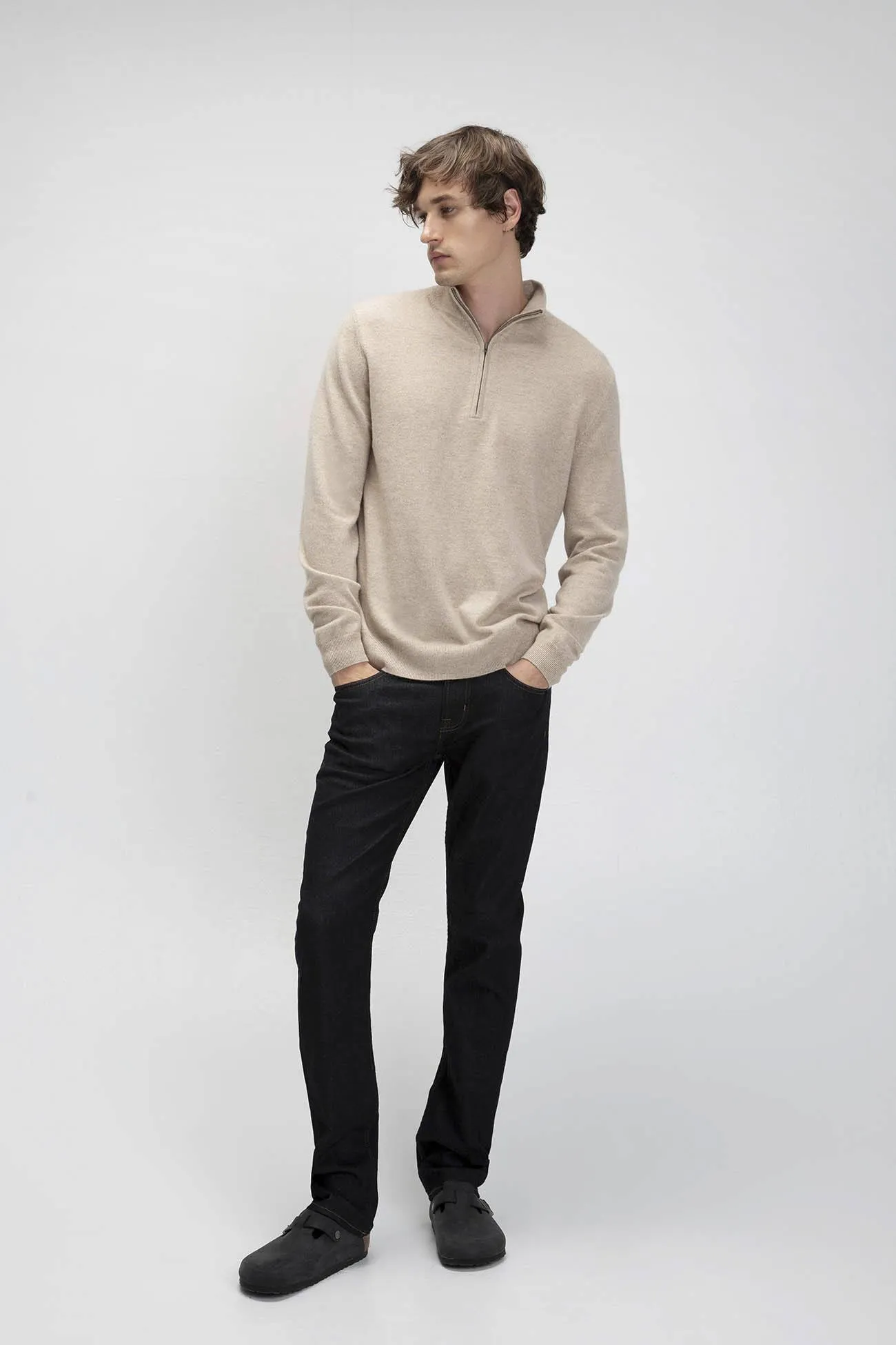PHILLIP QUARTER-ZIP CASHMERE SWEATER