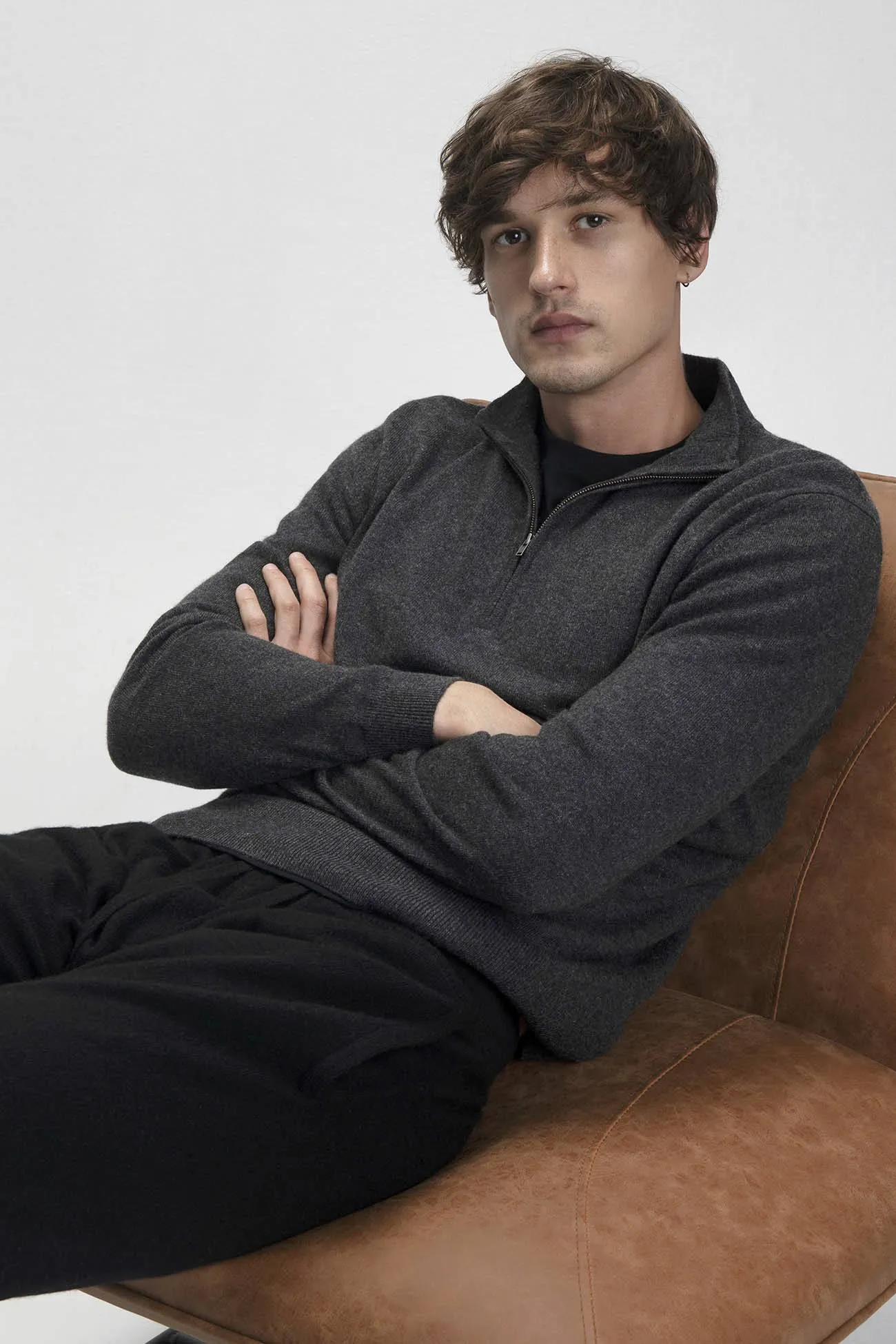 PHILLIP QUARTER-ZIP CASHMERE SWEATER