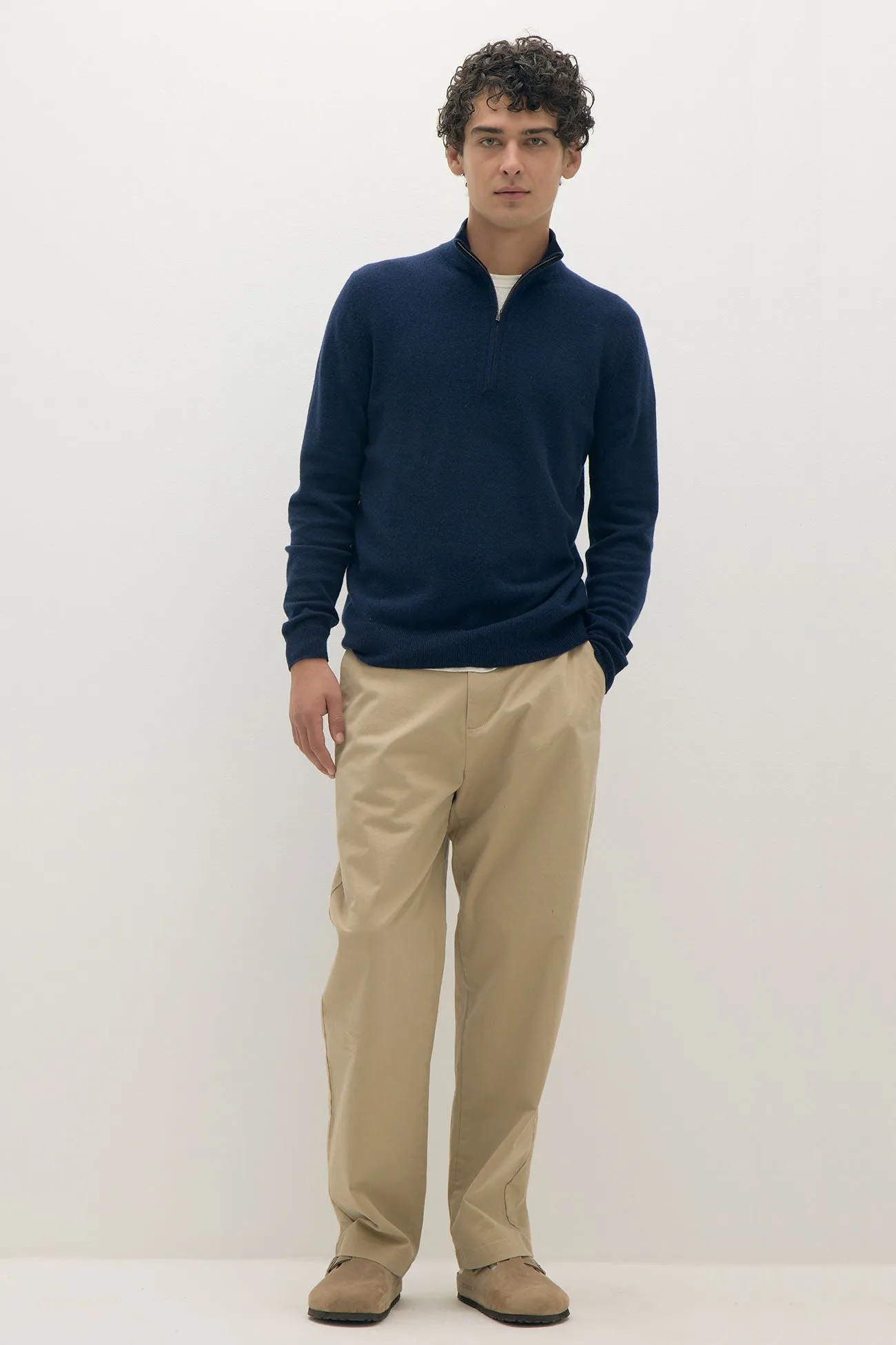 PHILLIP QUARTER-ZIP CASHMERE SWEATER