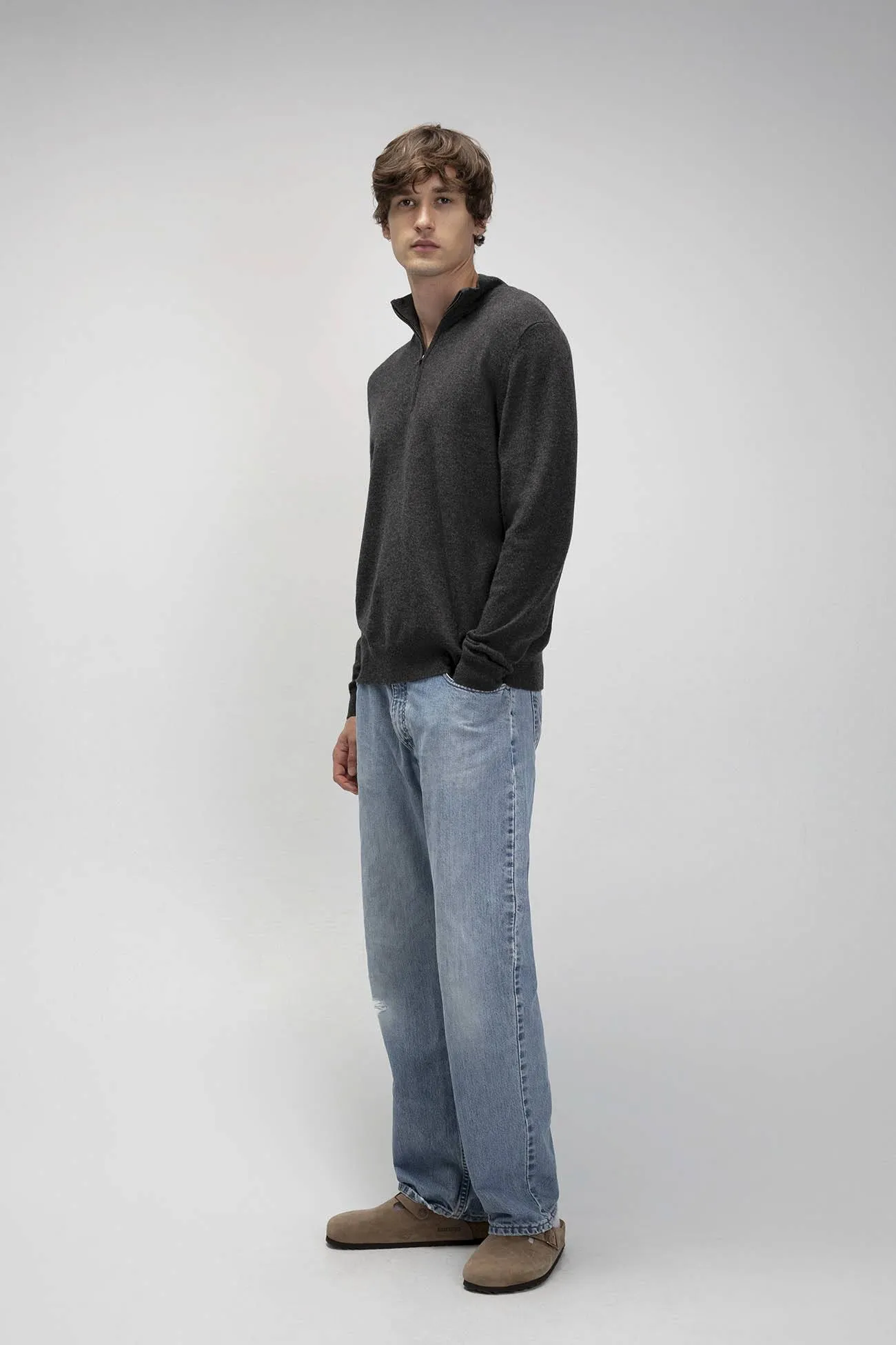 PHILLIP QUARTER-ZIP CASHMERE SWEATER