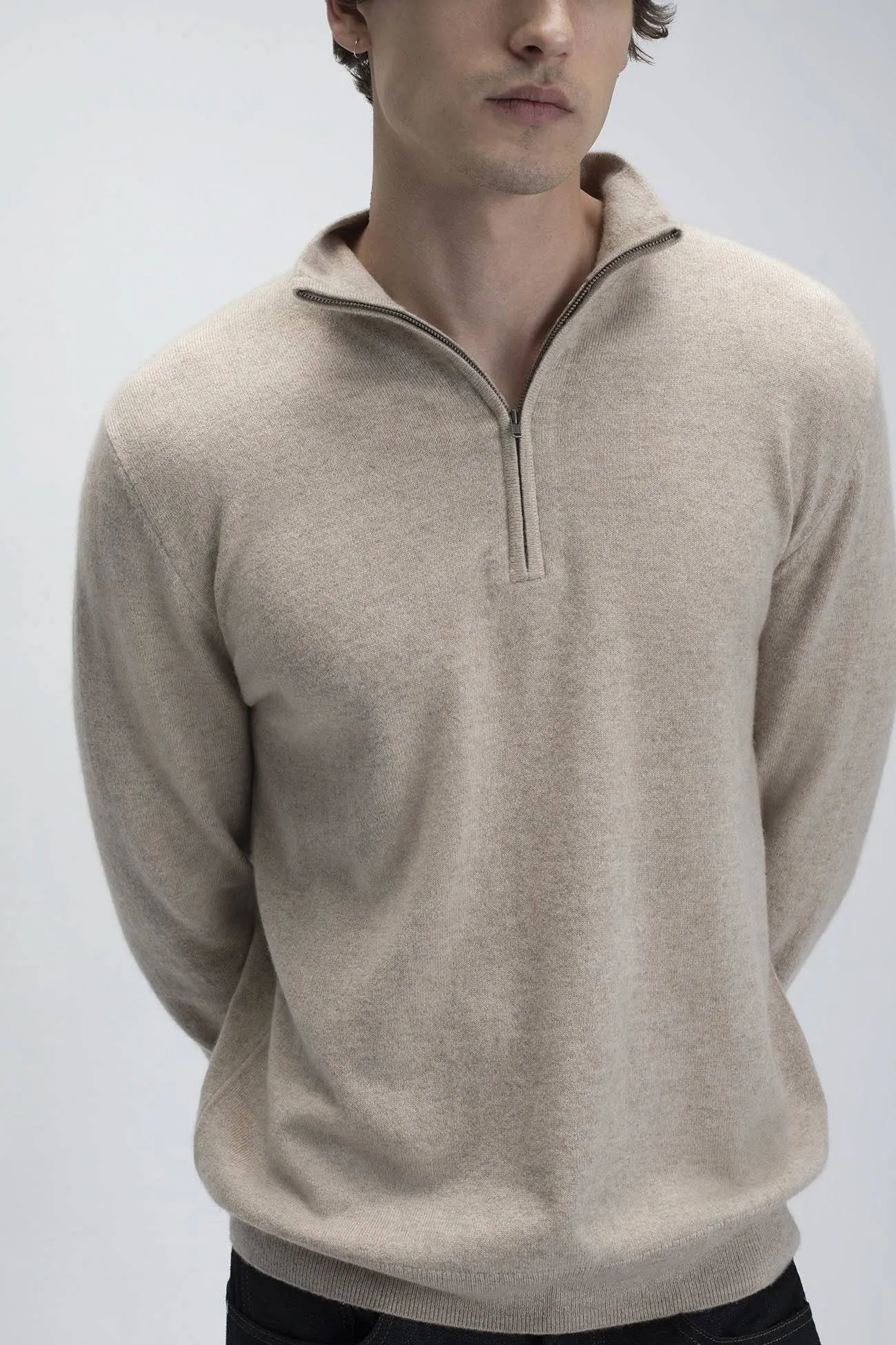 PHILLIP QUARTER-ZIP CASHMERE SWEATER