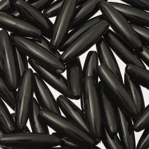 Plastic Spaghetti Beads 1000/pk - Black