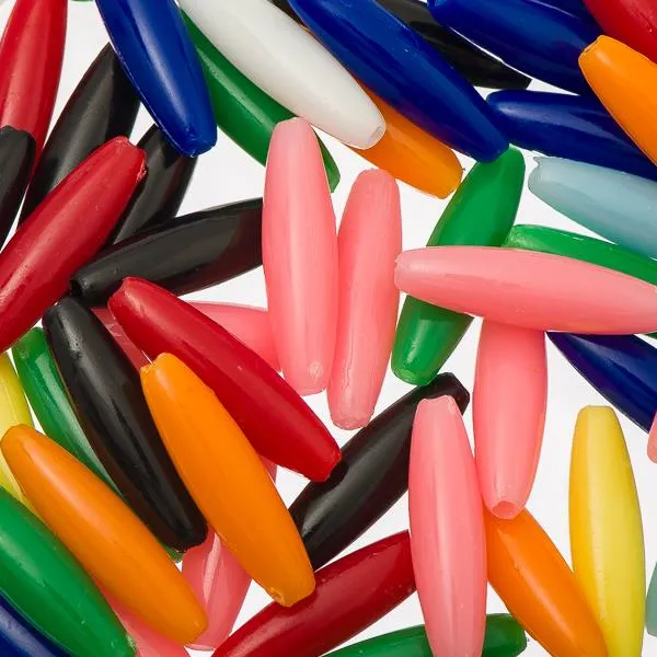 Plastic Spaghetti Beads 1000/pk - Multi