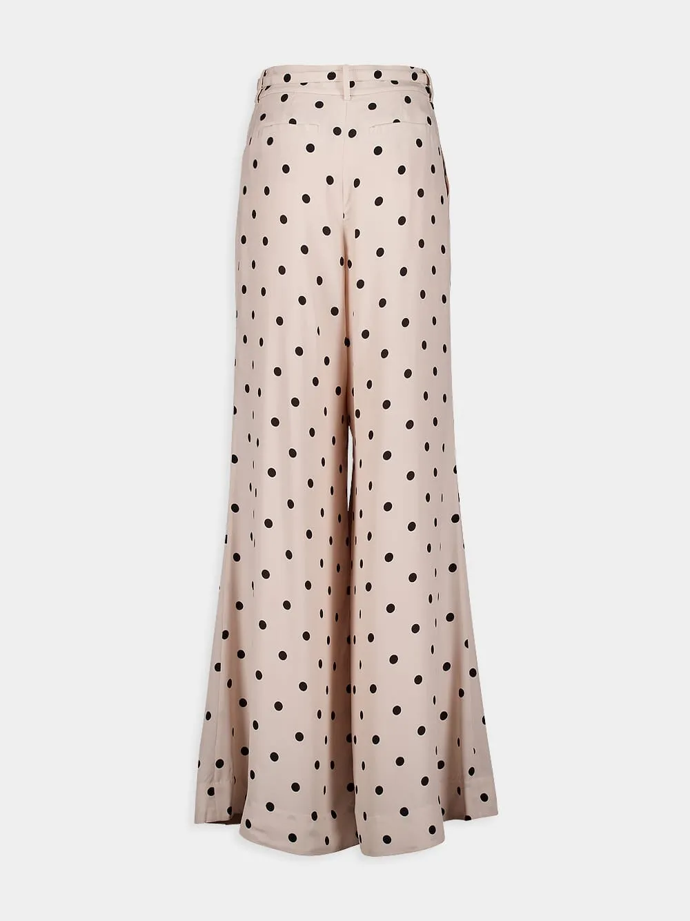 Polka-Dot High-Waist Trousers