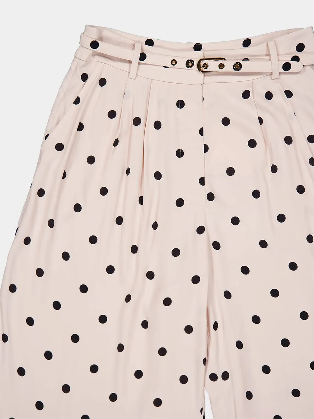 Polka-Dot High-Waist Trousers