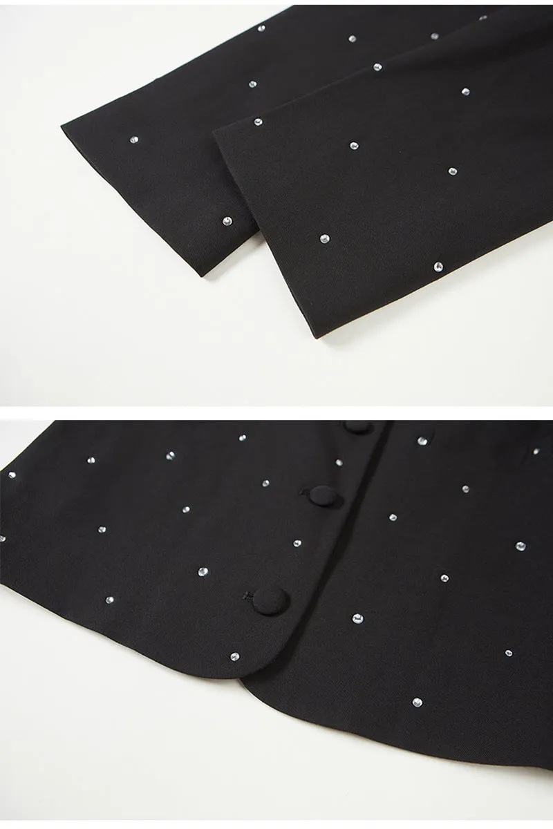 Polka Dot Jacket/ Velvet Skirt