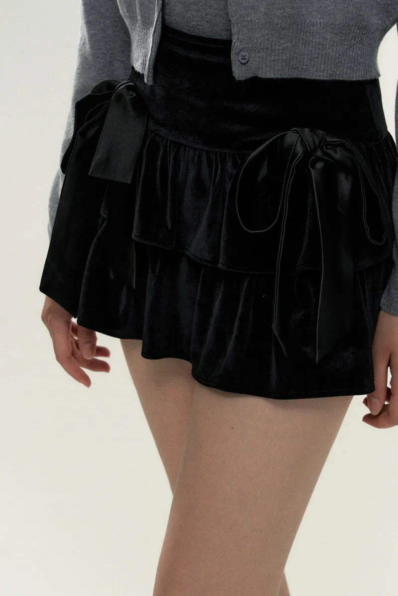 Polka Dot Jacket/ Velvet Skirt
