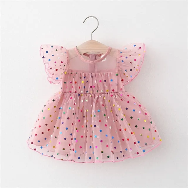 Polka Dot Pink Baby Girl Dress