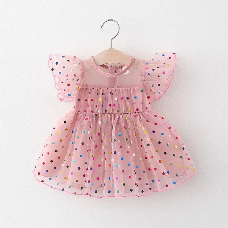 Polka Dot Pink Baby Girl Dress
