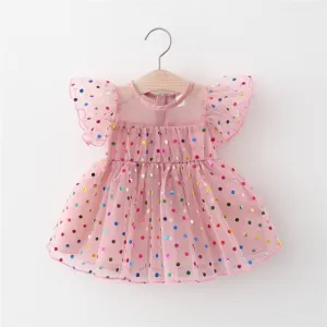 Polka Dot Pink Baby Girl Dress