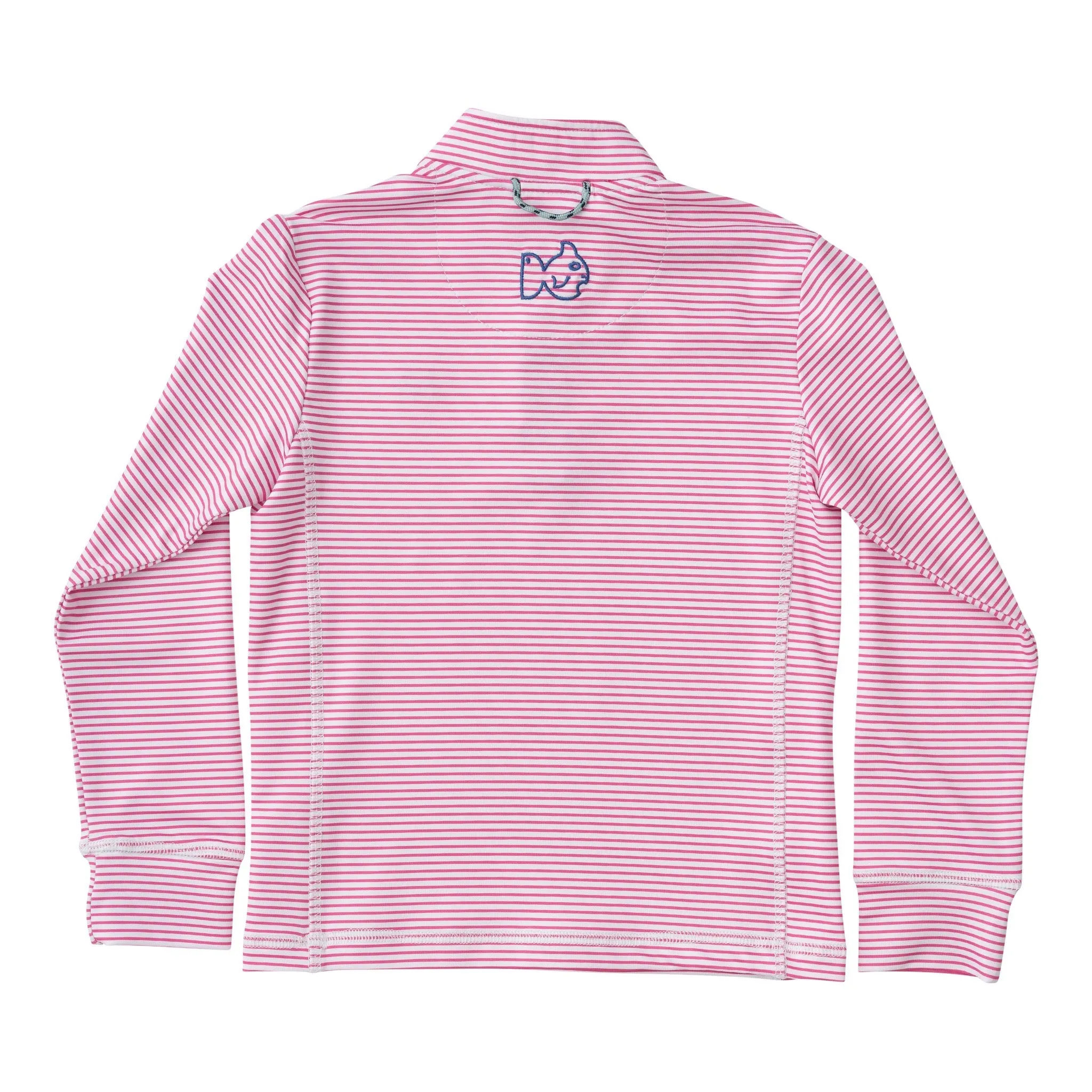 PRO Performance 1/4 Zip Pullover in Pink and White Stripe