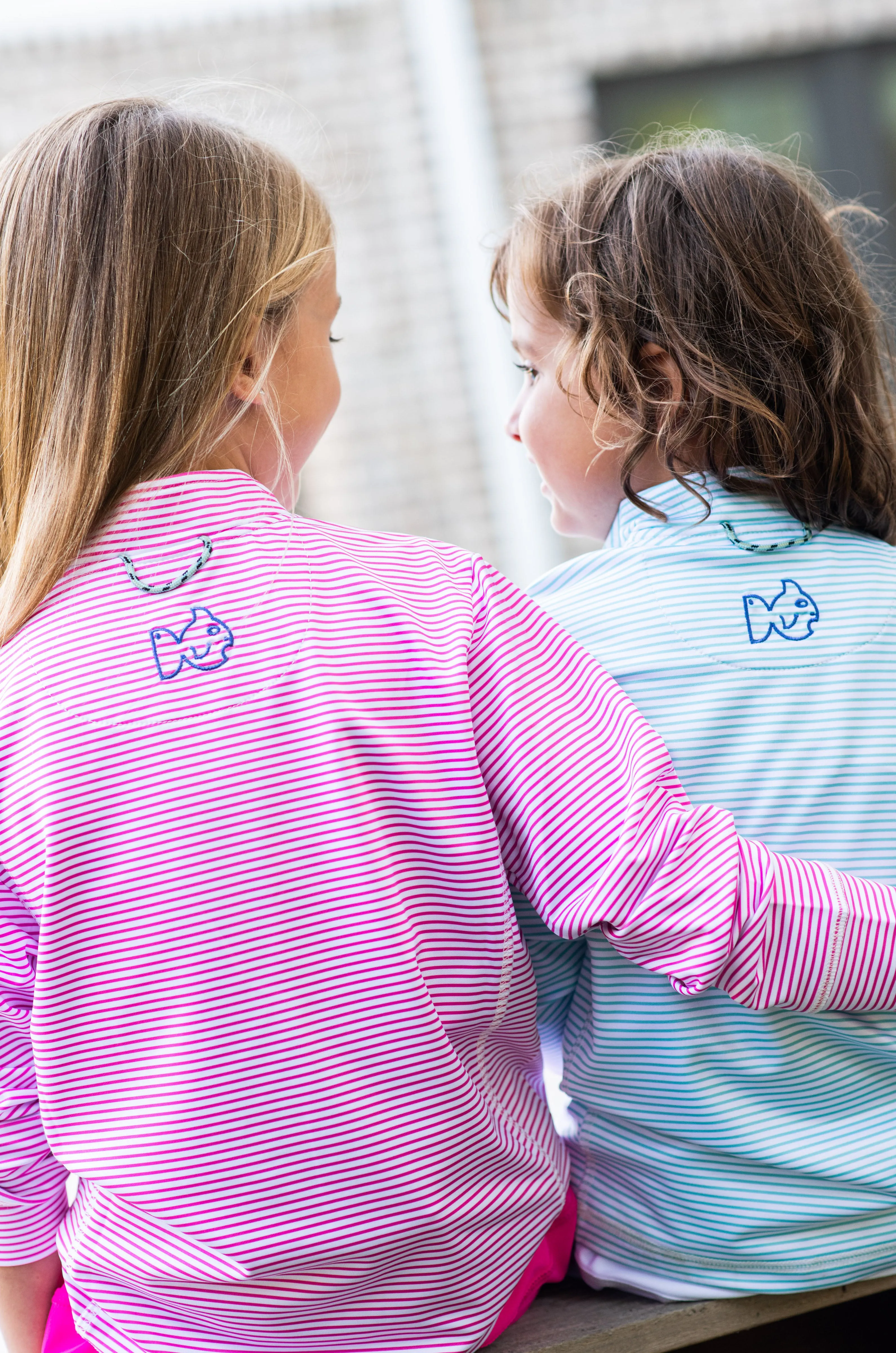 PRO Performance 1/4 Zip Pullover in Pink and White Stripe