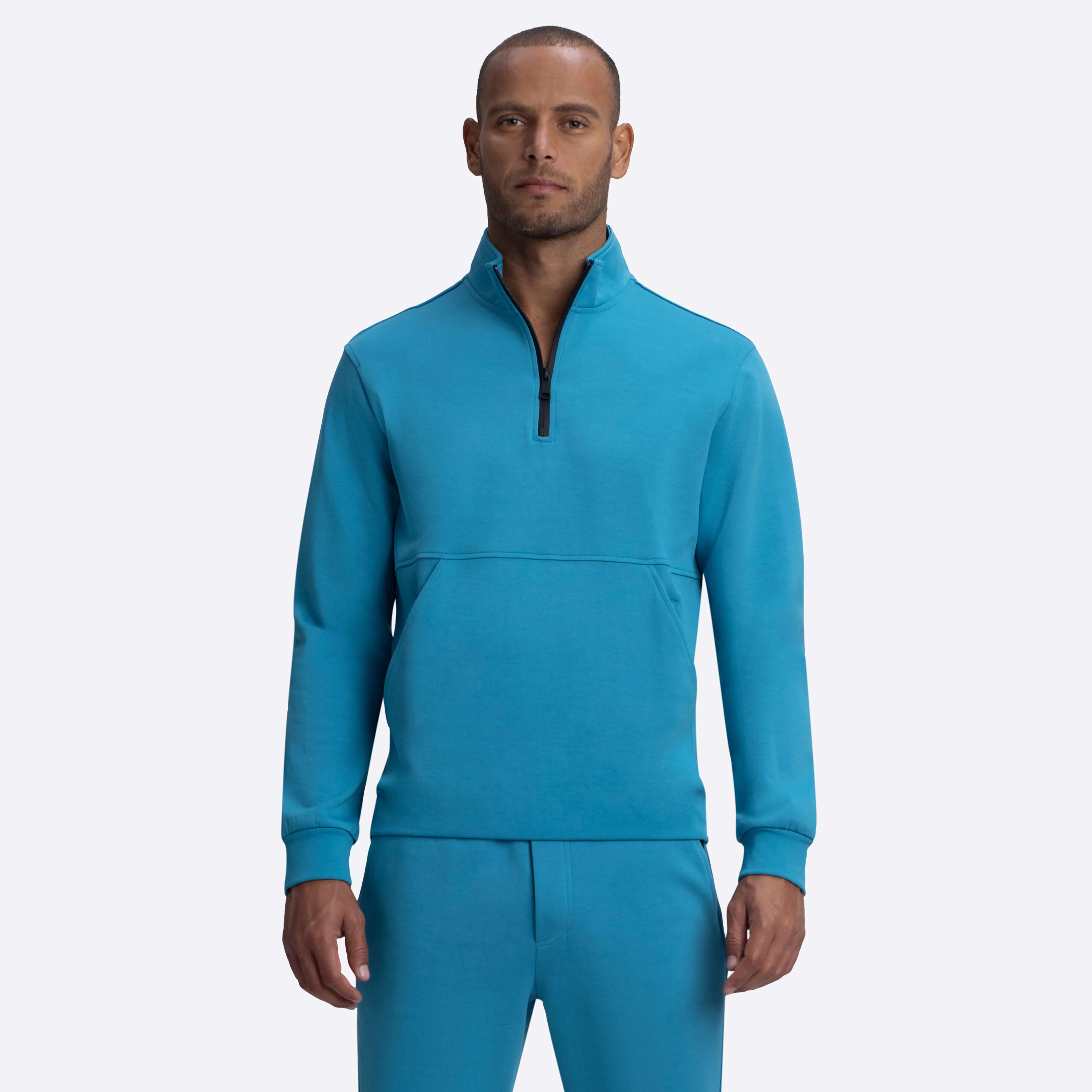 Quarter Zip Mock Neck Sweatshirt