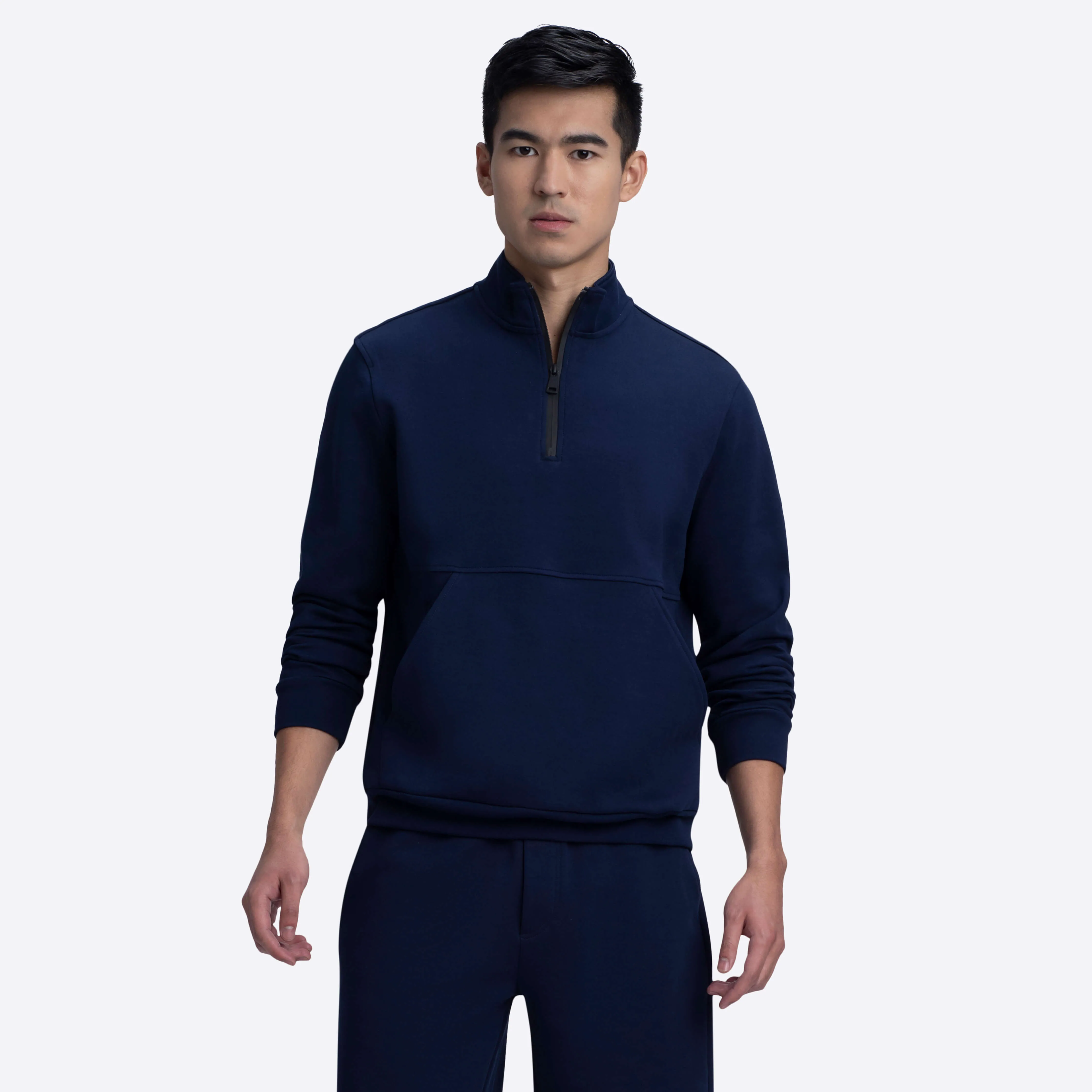 Quarter Zip Mock Neck Sweatshirt