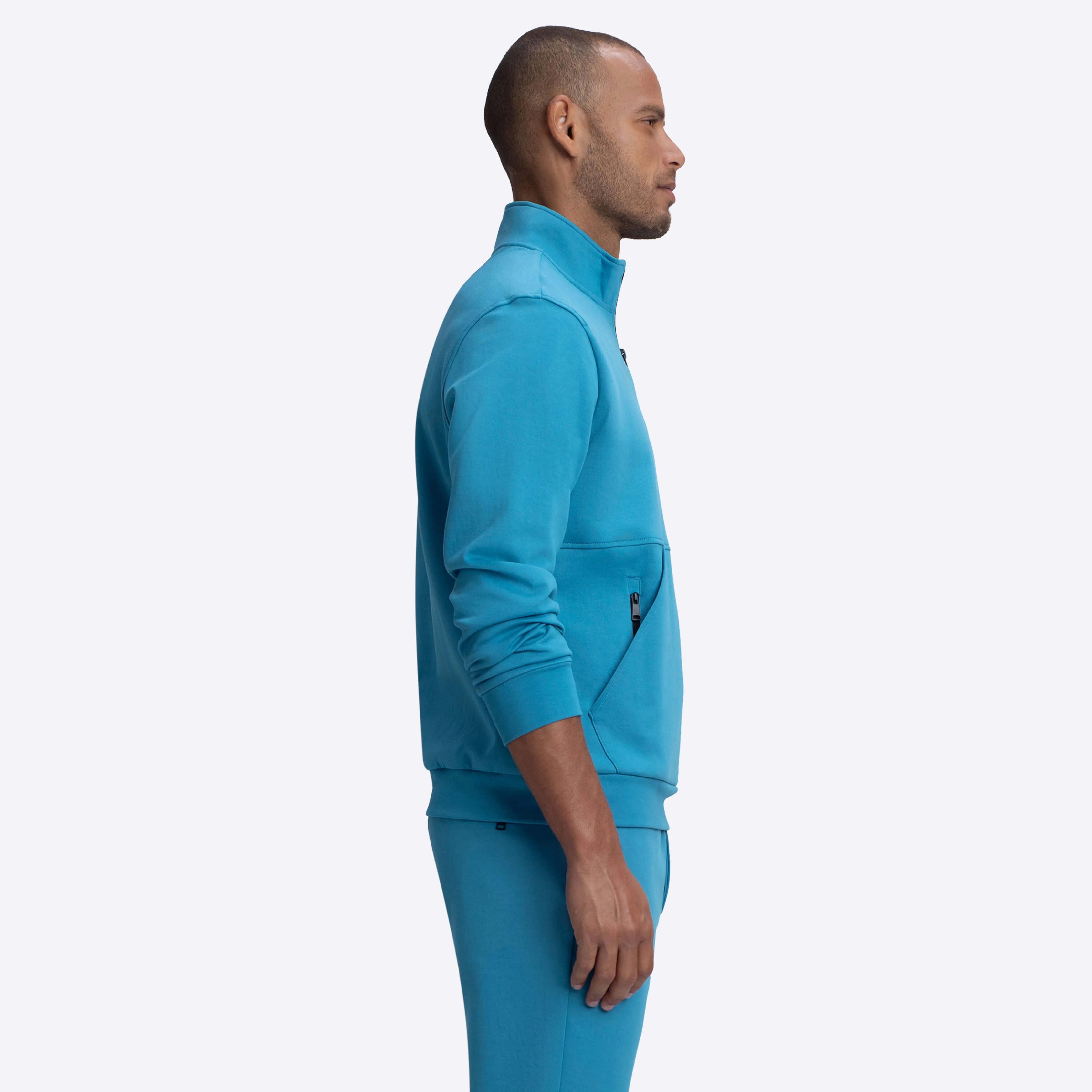 Quarter Zip Mock Neck Sweatshirt