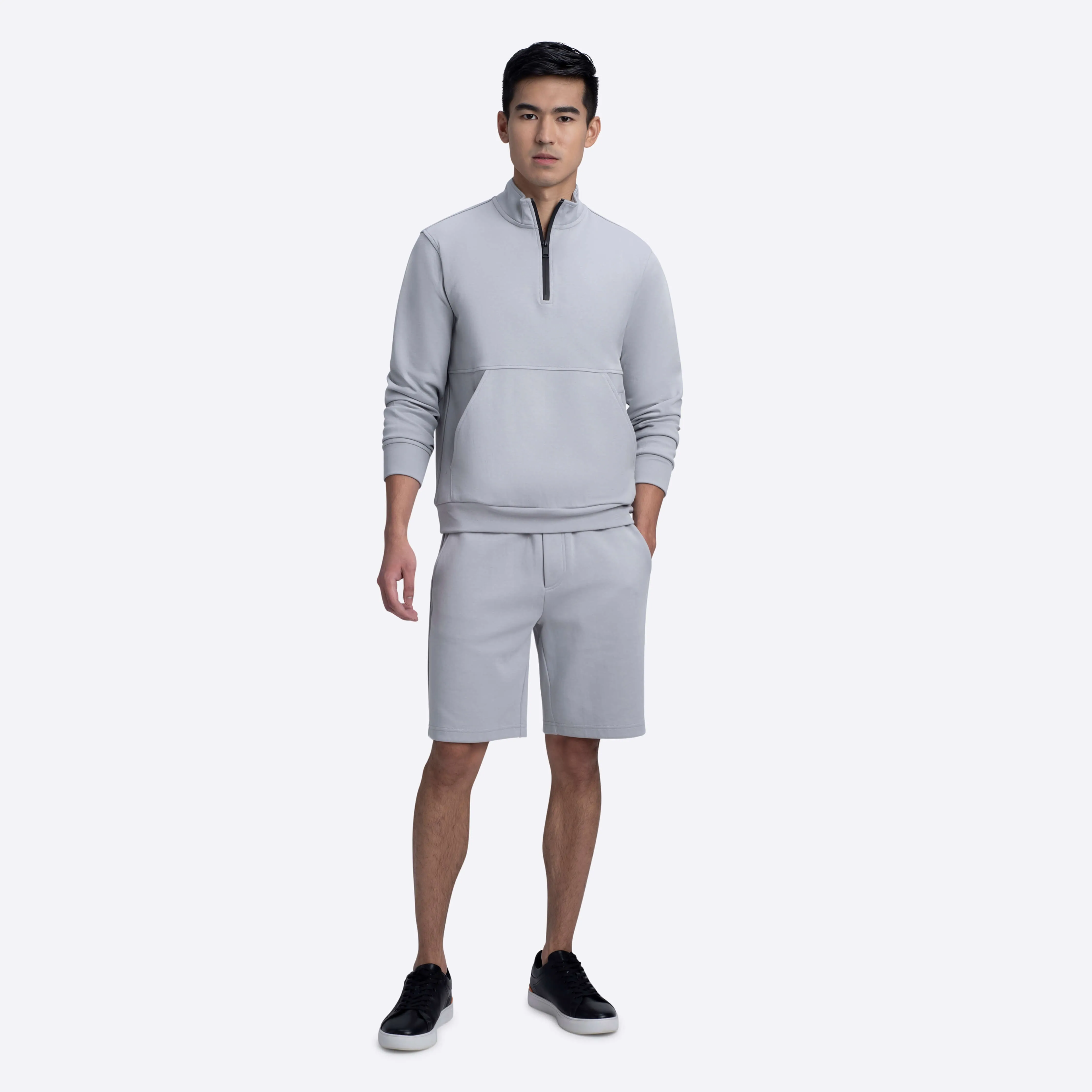 Quarter Zip Mock Neck Sweatshirt
