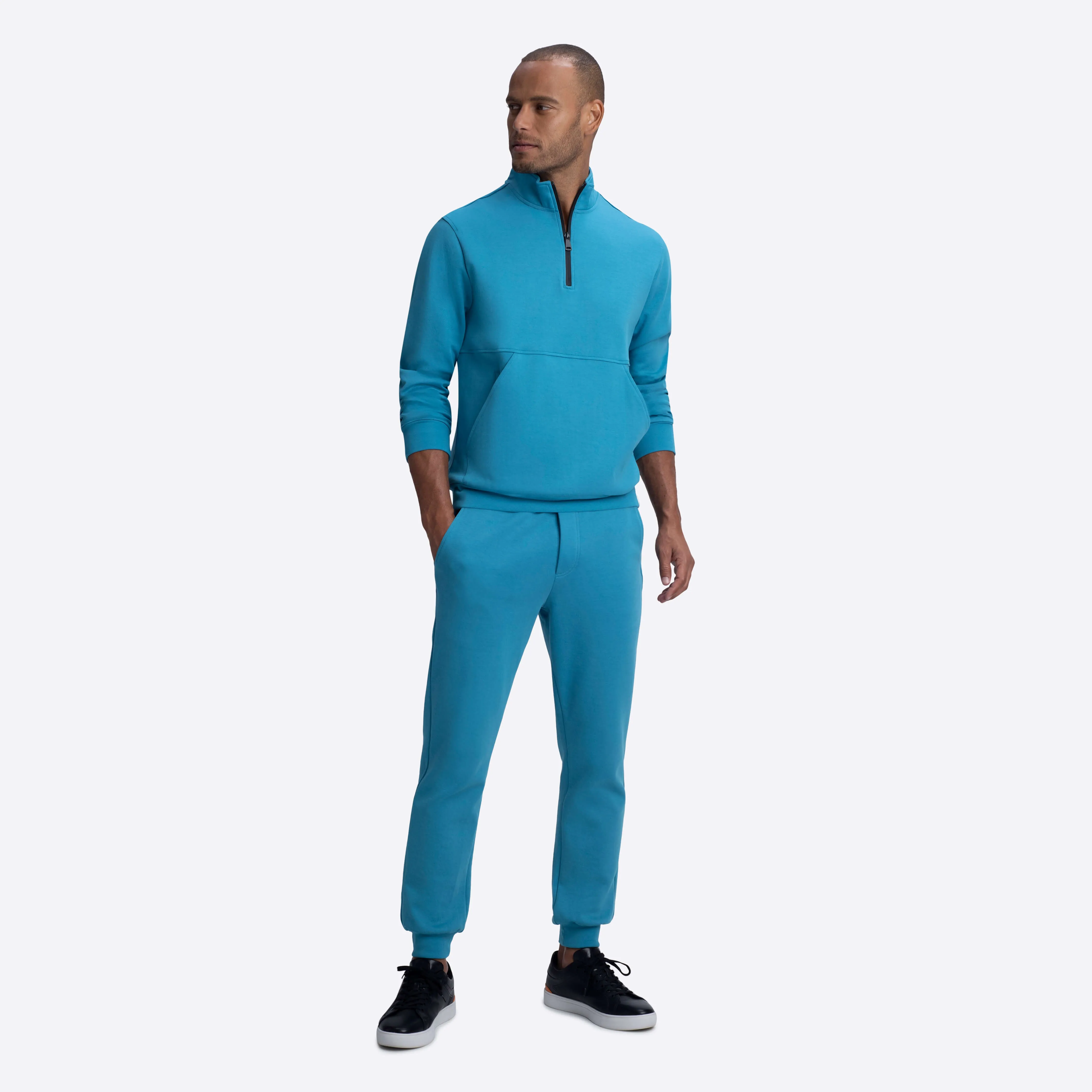 Quarter Zip Mock Neck Sweatshirt