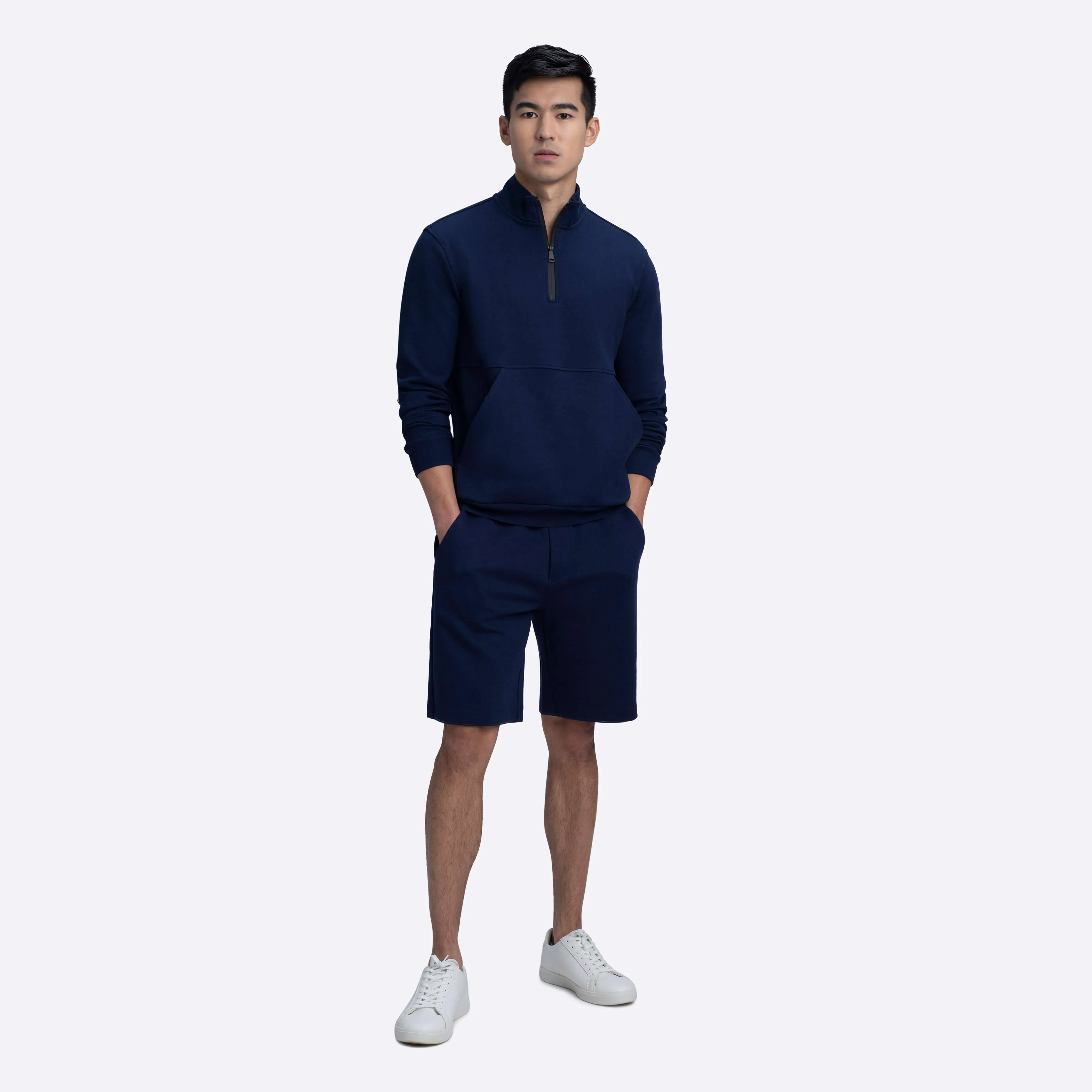 Quarter Zip Mock Neck Sweatshirt