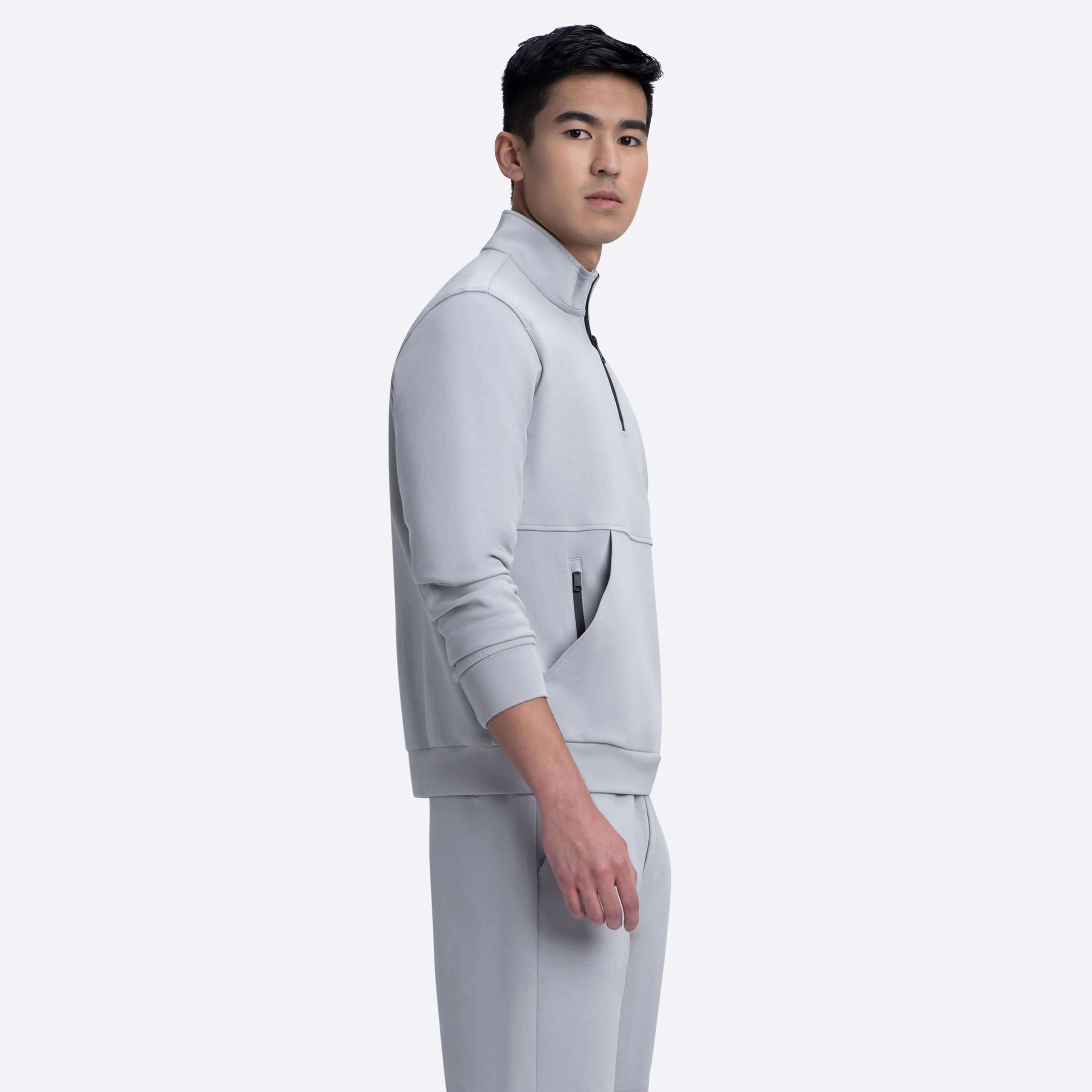 Quarter Zip Mock Neck Sweatshirt