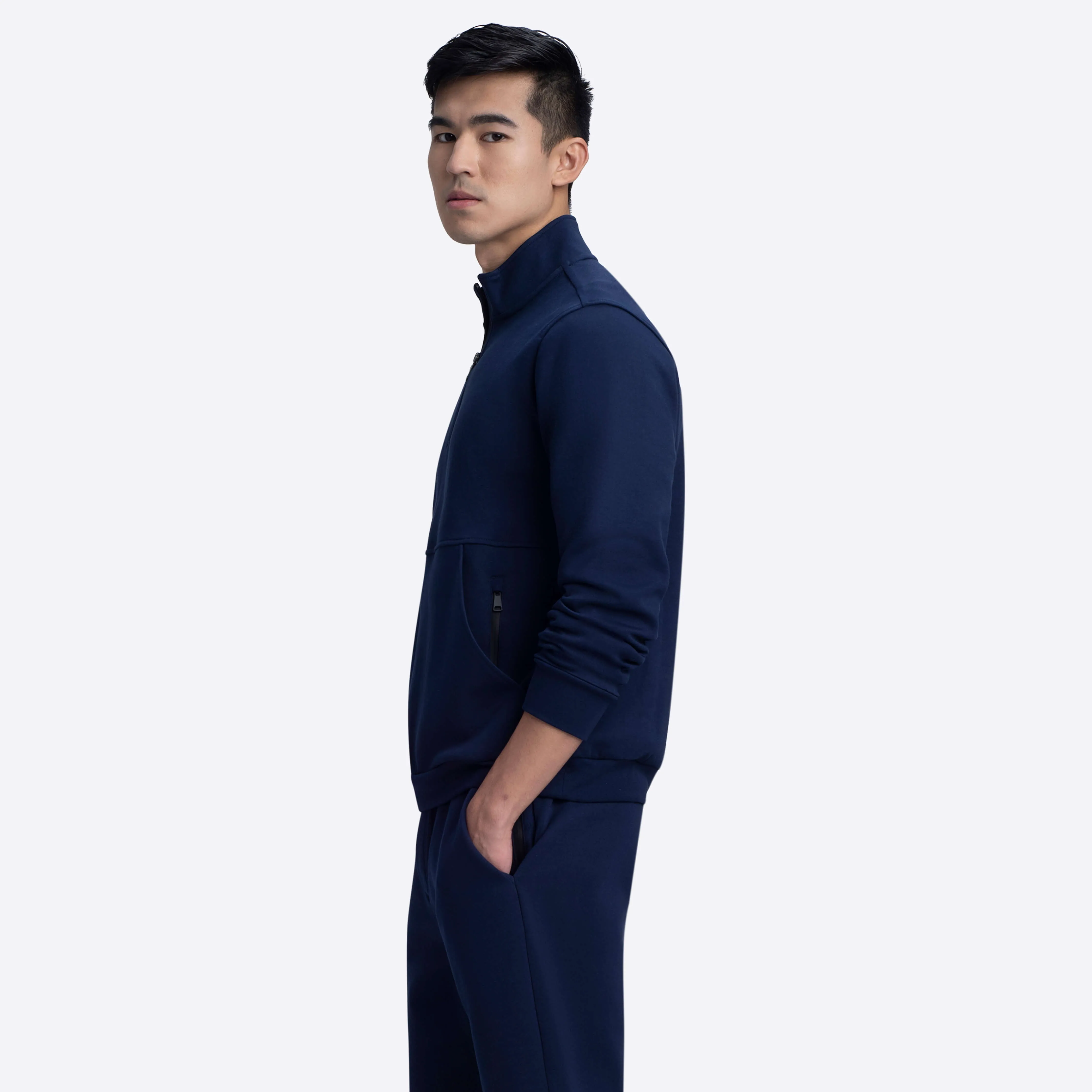 Quarter Zip Mock Neck Sweatshirt