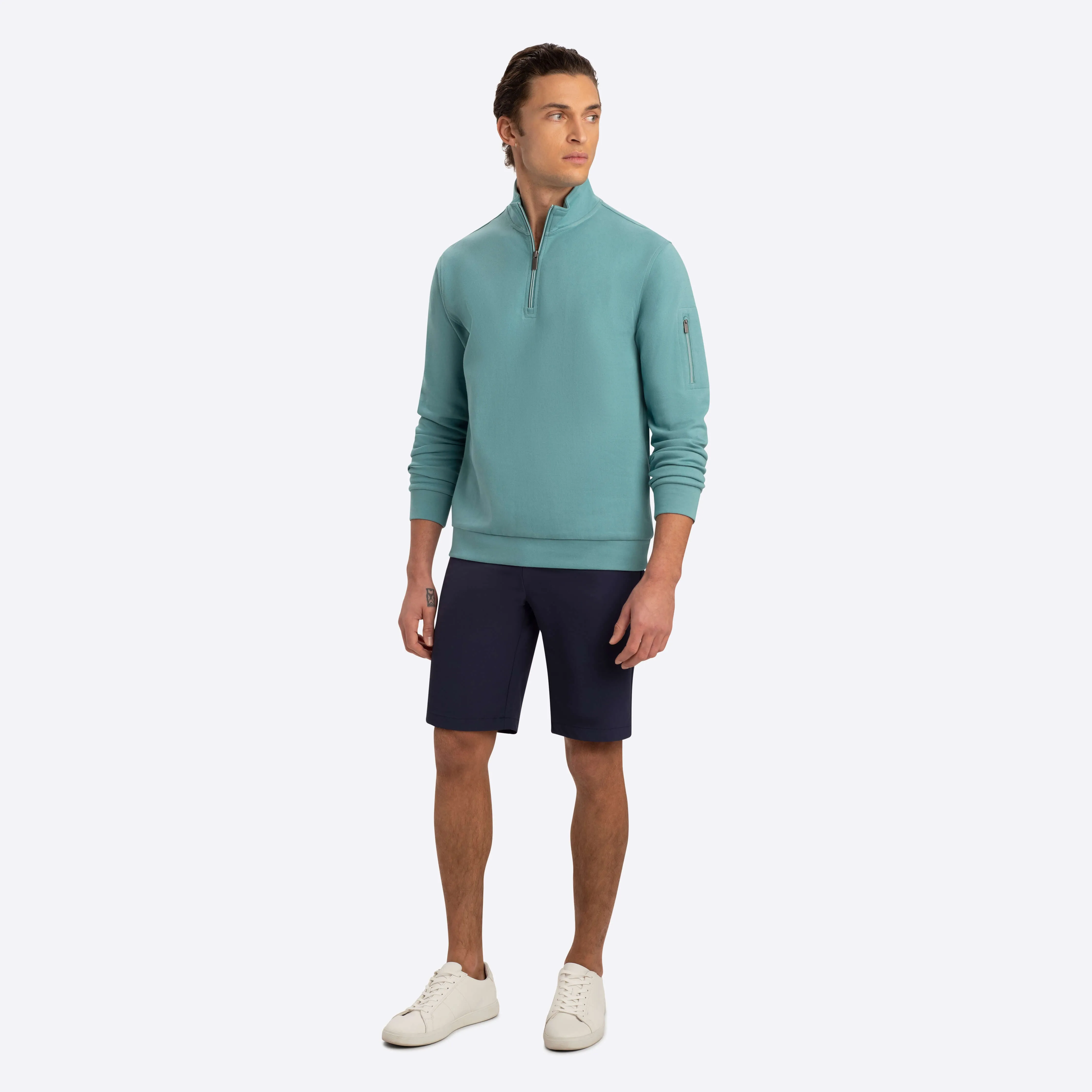 Quarter Zip Mock Neck