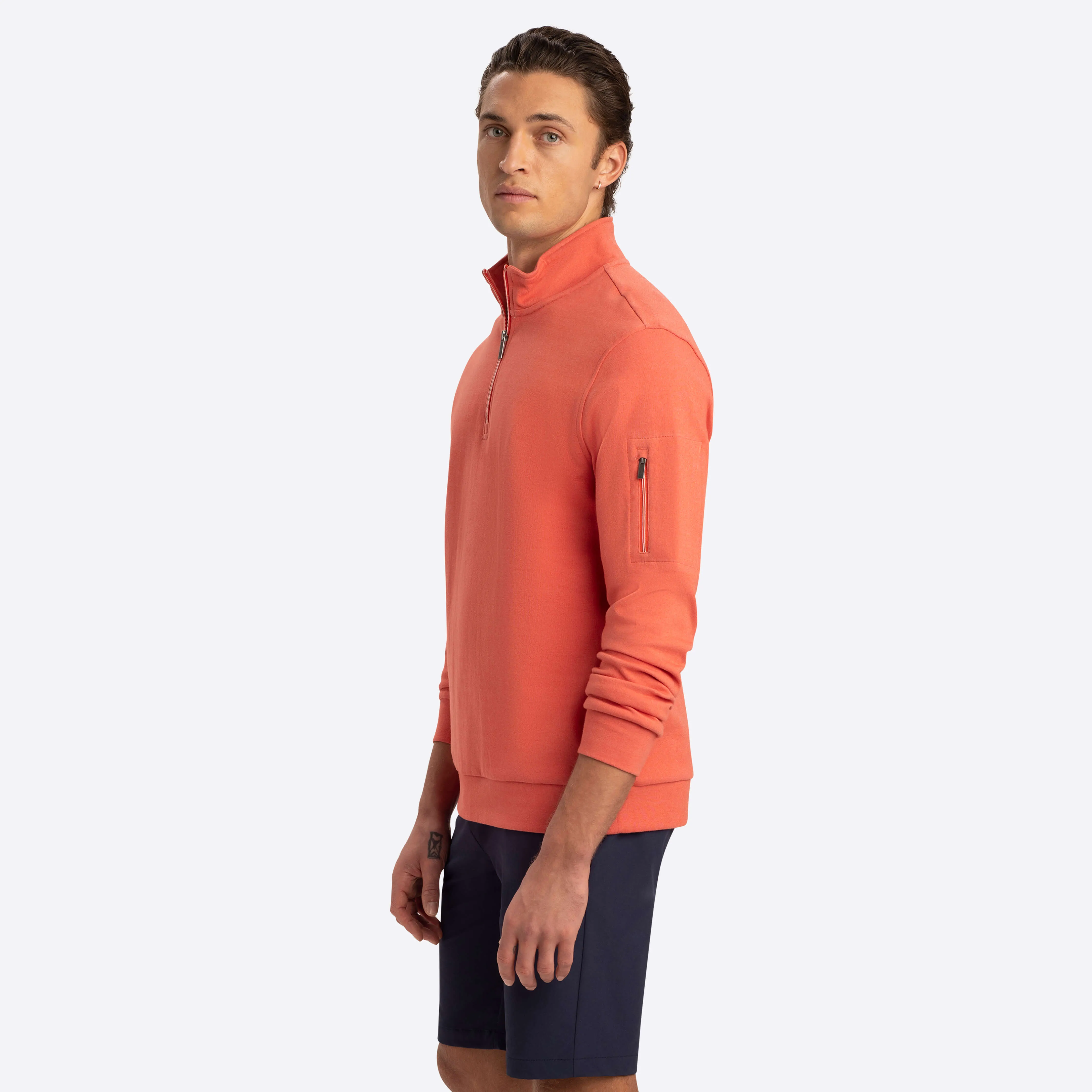 Quarter Zip Mock Neck