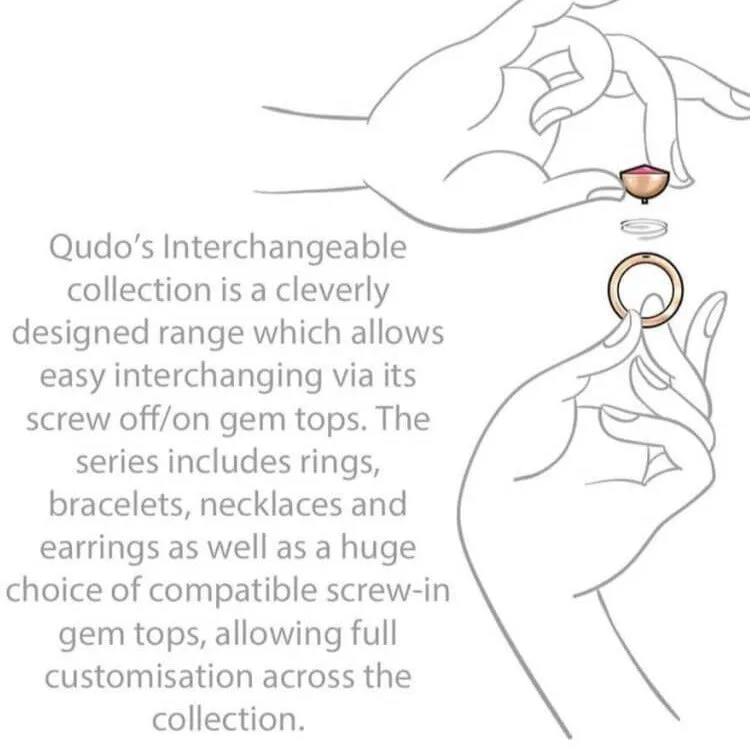 Qudo Bottone 10mm Gold Topper - Erinite