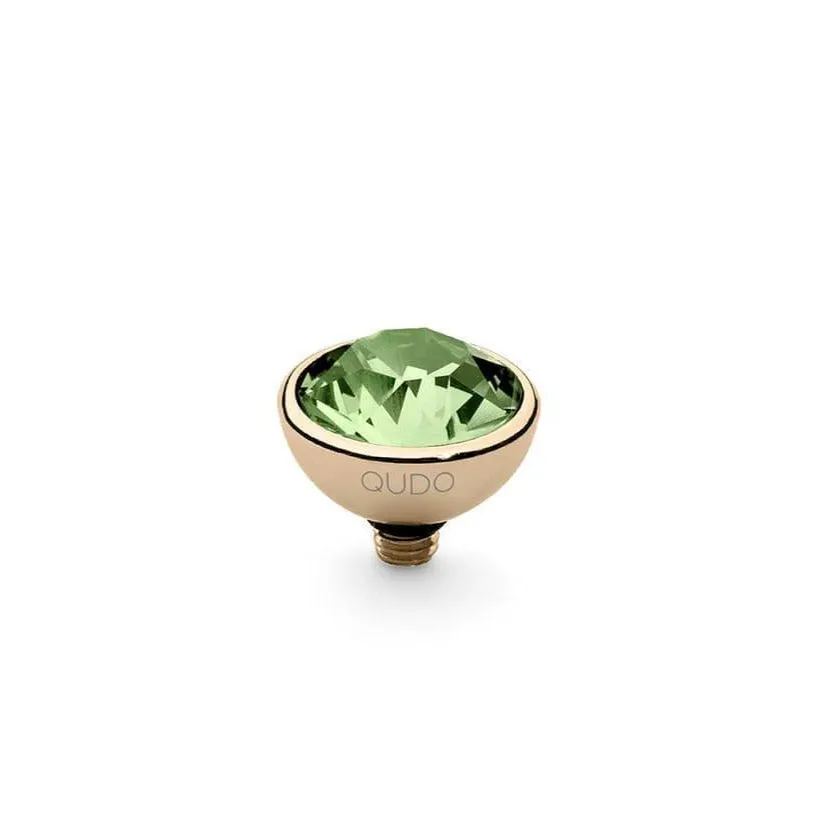 Qudo Bottone 10mm Gold Topper - Peridot