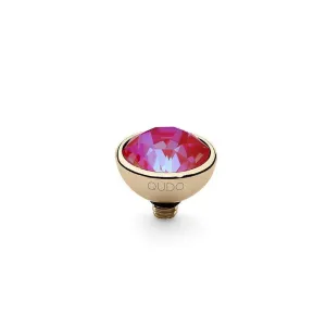 Qudo Bottone 10mm Gold Topper - Royal Red Delite