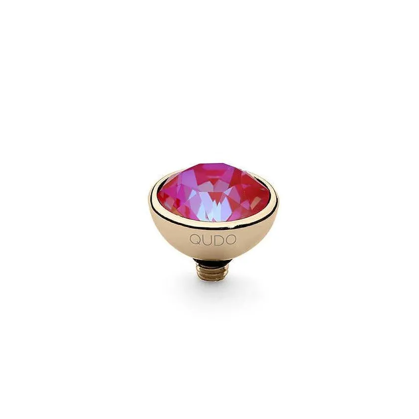 Qudo Bottone 10mm Gold Topper - Royal Red Delite