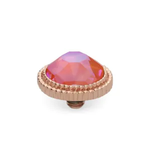 Qudo Fabero 10mm Rose Gold Topper - Orange Glow Delite