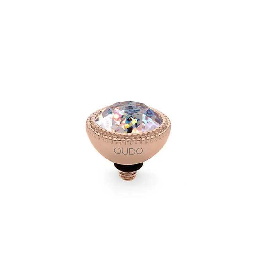 Qudo Fabero 11mm Rose Gold Topper - White Patina