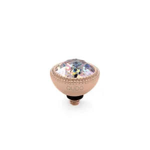 Qudo Fabero 11mm Rose Gold Topper - White Patina