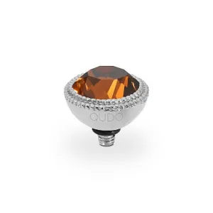 Qudo Fabero 11mm Silver Topper - Smoked Topaz