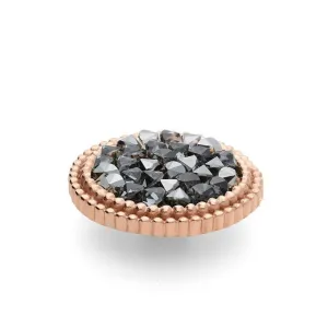Qudo Fabero 15mm Rose Gold Topper - Metallic Silver