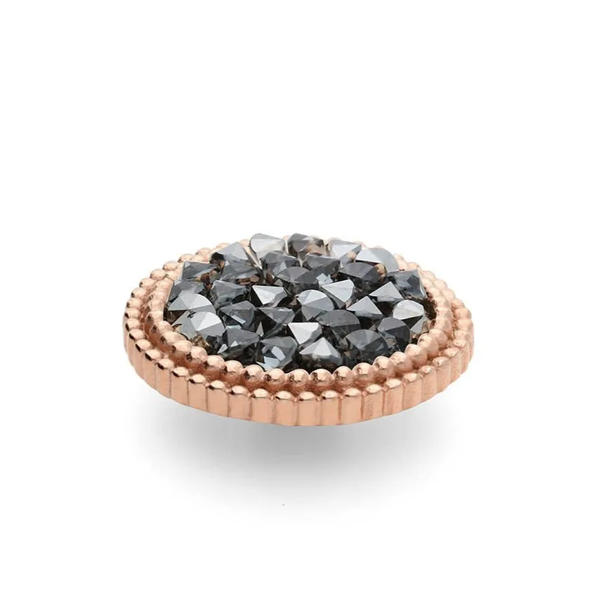 Qudo Fabero 15mm Rose Gold Topper - Metallic Silver